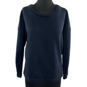 VINCE Navy Blue Round Neck Long Sleeve Pullover Sweatshirt Top Size M Medium